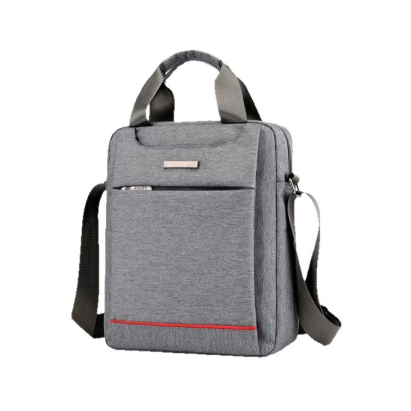 Guangzhou Fuliya Industry Co.,Ltd C-81214 Minimalist men's hand/crossbody bag, water-repellent and wear-resistant fabric, multi-layer large capacity, comfortable handle, soft shoulder strap, and metal hardware - for business commuting and daily use.