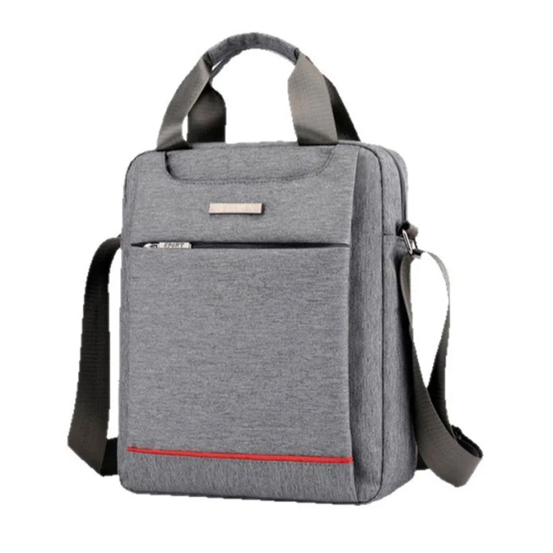 Guangzhou Fuliya Industry Co.,Ltd C-81214 Minimalist men's hand/crossbody bag, water-repellent and wear-resistant fabric, multi-layer large capacity, comfortable handle, soft shoulder strap, and metal hardware - for business commuting and daily use.