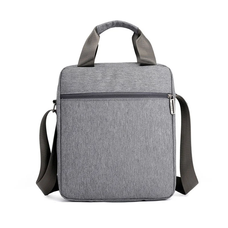 Guangzhou Fuliya Industry Co.,Ltd C-81214 Minimalist men's hand/crossbody bag, water-repellent and wear-resistant fabric, multi-layer large capacity, comfortable handle, soft shoulder strap, and metal hardware - for business commuting and daily use.