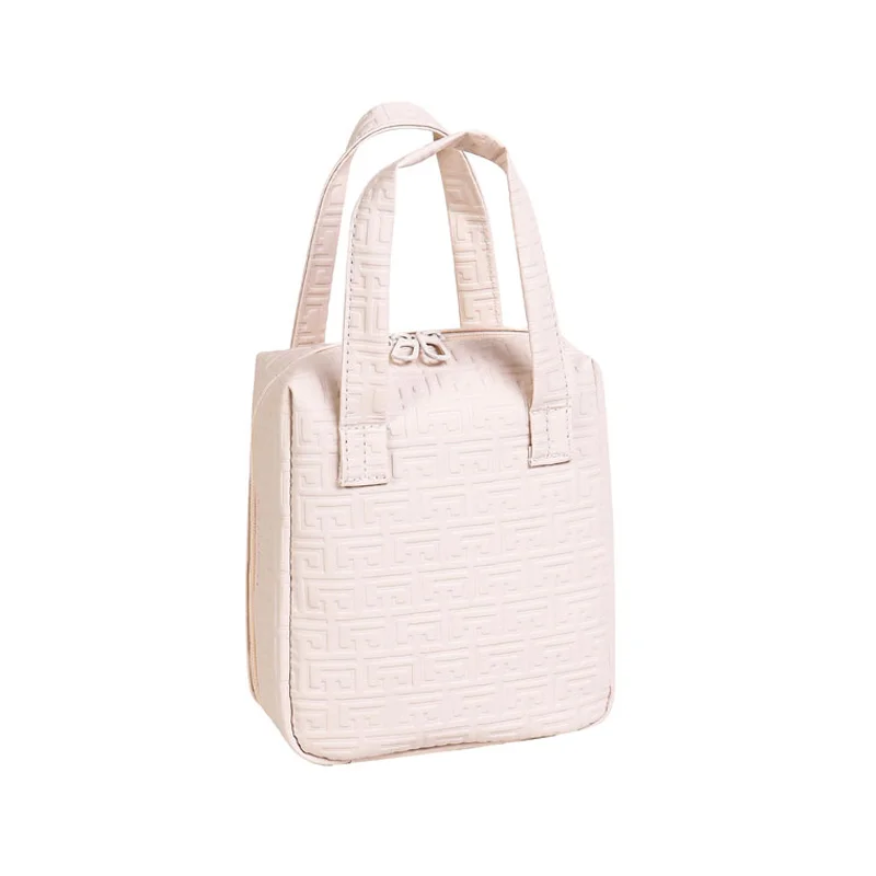 Guangzhou Fuliya Industry Co.,Ltd C-81229 Large-capacity hand-carry makeup bag, PU waterproof material, multi-compartment storage, wide opening for easy access, comfortable handle, smooth zipper, multiple colors - for travel and daily use.