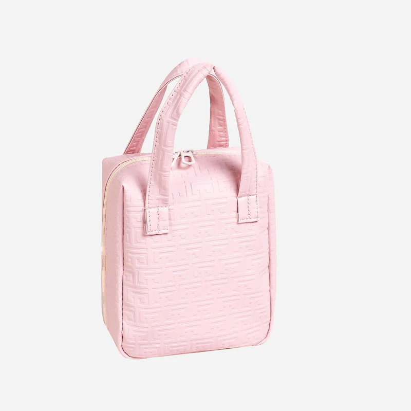 Guangzhou Fuliya Industry Co.,Ltd C-81229 Large-capacity hand-carry makeup bag, PU waterproof material, multi-compartment storage, wide opening for easy access, comfortable handle, smooth zipper, multiple colors - for travel and daily use.