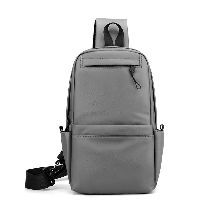 Guangzhou Fuliya Industry Co.,Ltd C-81230 Men's casual chest bag, water-resistant fabric, large capacity with multi-layer storage, anti-theft back pocket, detachable adjustable strap and breathable shoulder strap - for commuting, travel, and daily use.