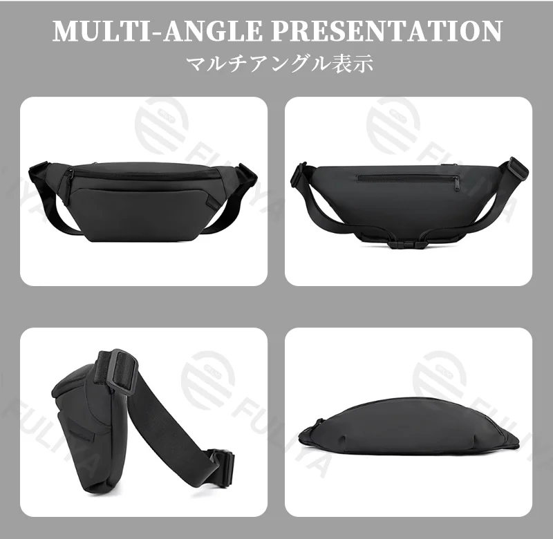 Guangzhou Fuliya Industry Co.,Ltd C-81235 Stylish casual chest bag, water-resistant fabric, large capacity with multi-compartments, front pocket and double-layer back pocket - lightweight crossbody for daily, sports, and outdoor.