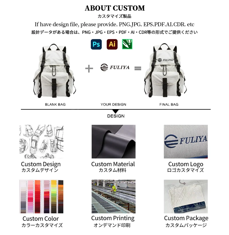 Guangzhou Fuliya Industry Co.,Ltd C-81236 Lightweight waterproof travel backpack, drawstring adjustable, laptop compartment and anti-theft pocket, reflective webbing, non-slip chest strap, and tripod holder - for hiking and daily use.