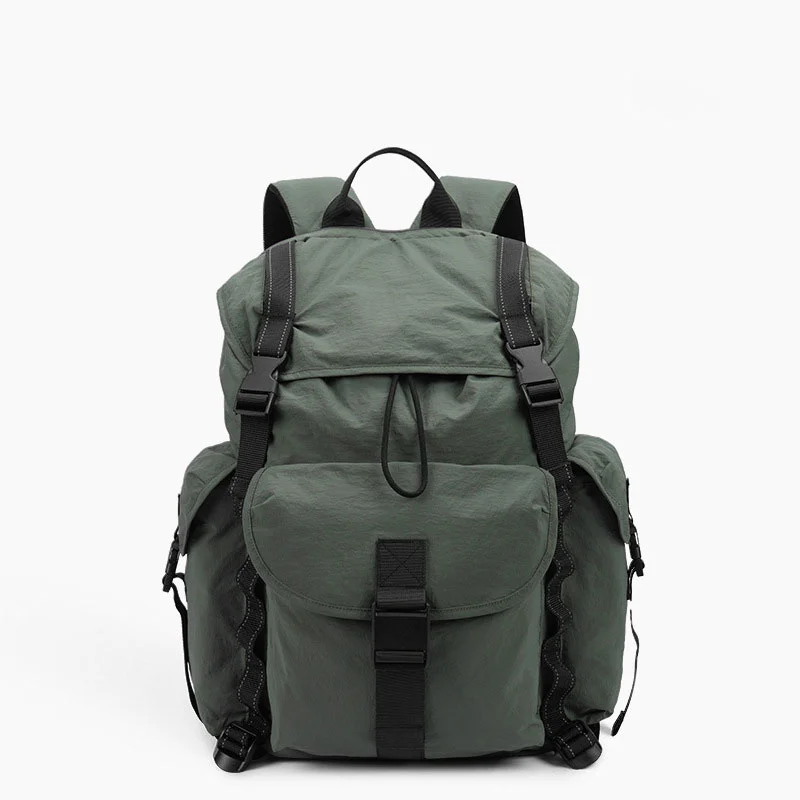 Guangzhou Fuliya Industry Co.,Ltd C-81236 Lightweight waterproof travel backpack, drawstring adjustable, laptop compartment and anti-theft pocket, reflective webbing, non-slip chest strap, and tripod holder - for hiking and daily use.