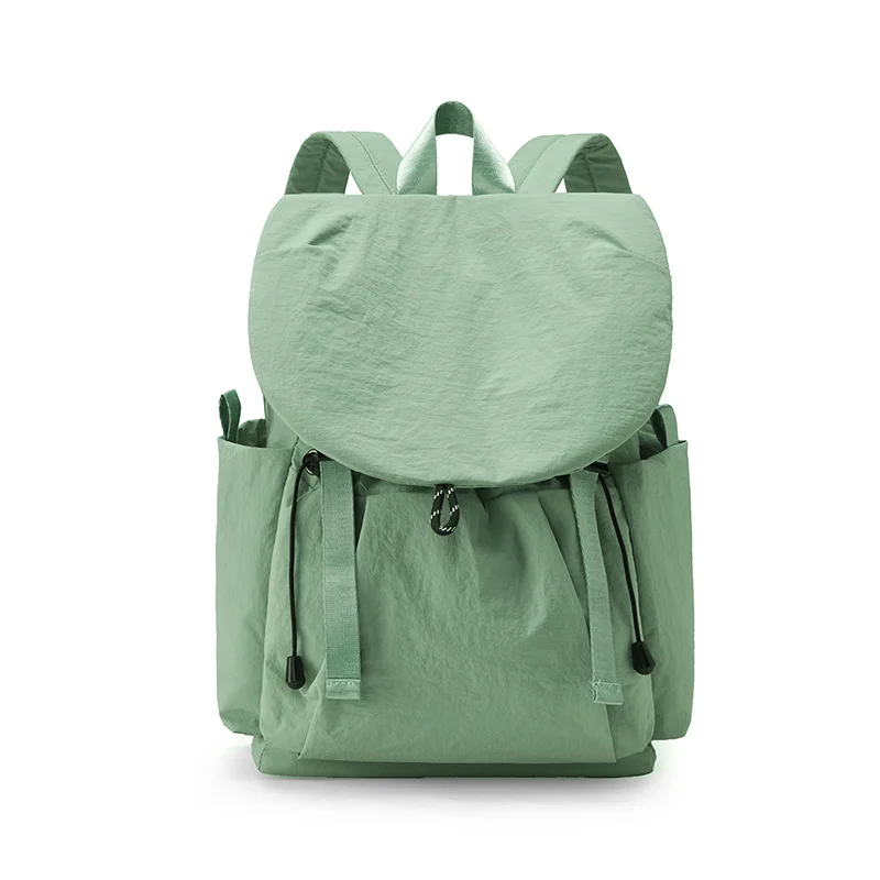 Guangzhou Fuliya Industry Co.,Ltd C-81240 Casual flap backpack, waterproof and lightweight, large capacity, magnetic front pocket, side pockets, and drawstring closure - for outdoor, hiking, and travel.