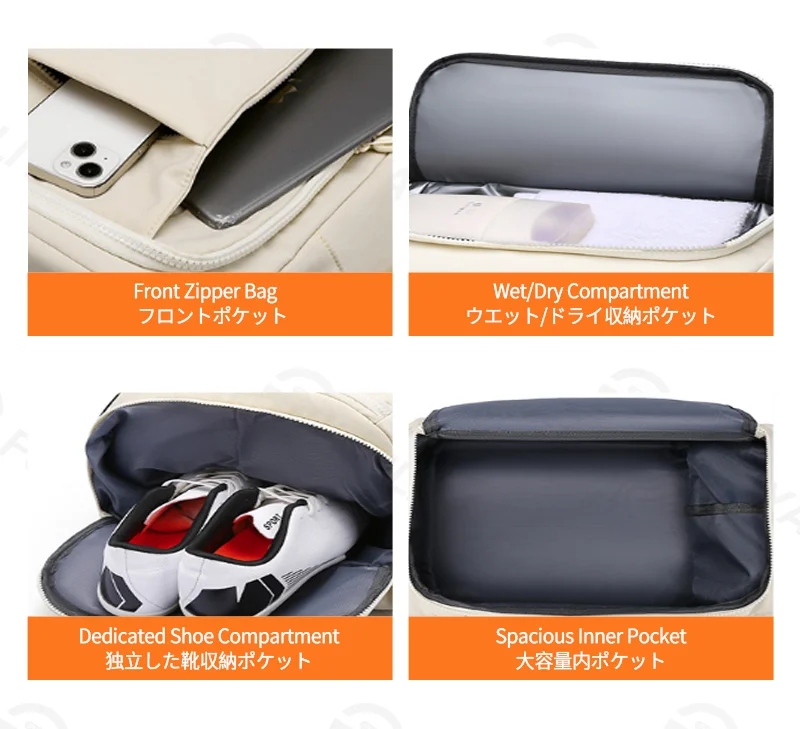 Guangzhou Fuliya Industry Co.,Ltd C-81241 Casual backpack, water-repellent and expandable, large capacity, shoe compartment, wet/dry pocket, and laptop sleeve - for outdoor and travel.