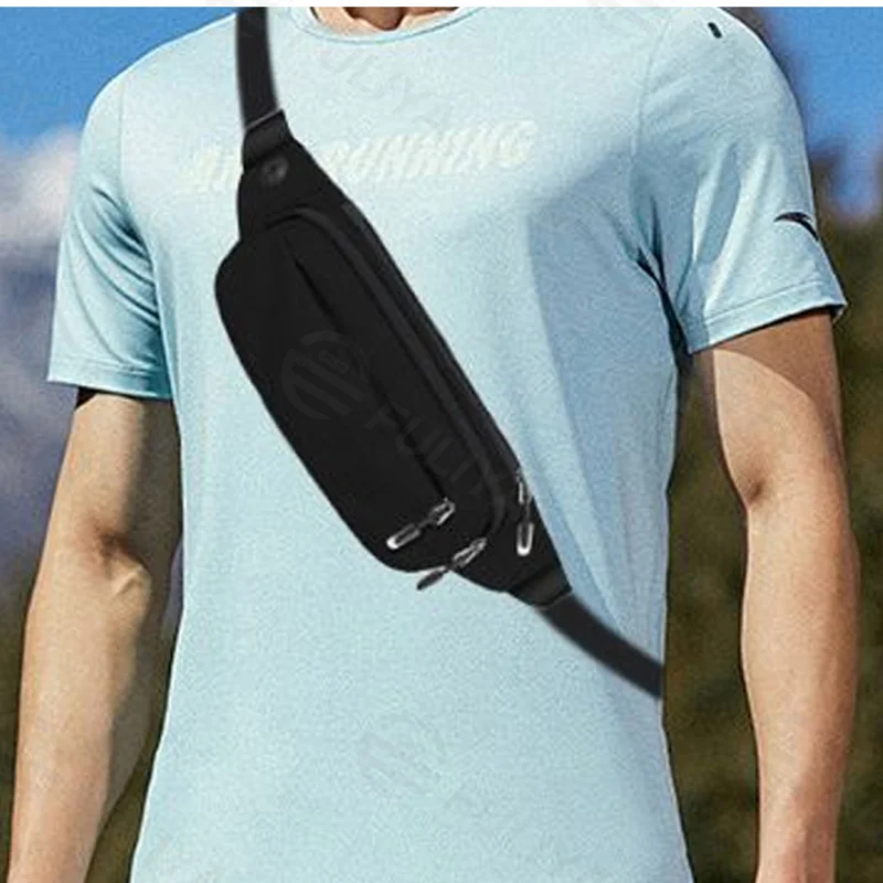 Guangzhou Fuliya Industry Co.,Ltd C-81244 Sporty waterproof waist bag, lightweight crossbody, hidden anti-theft pocket, headphone port, breathable back panel, smooth zipper, and reinforced buckle - for cycling, running, and outdoor.