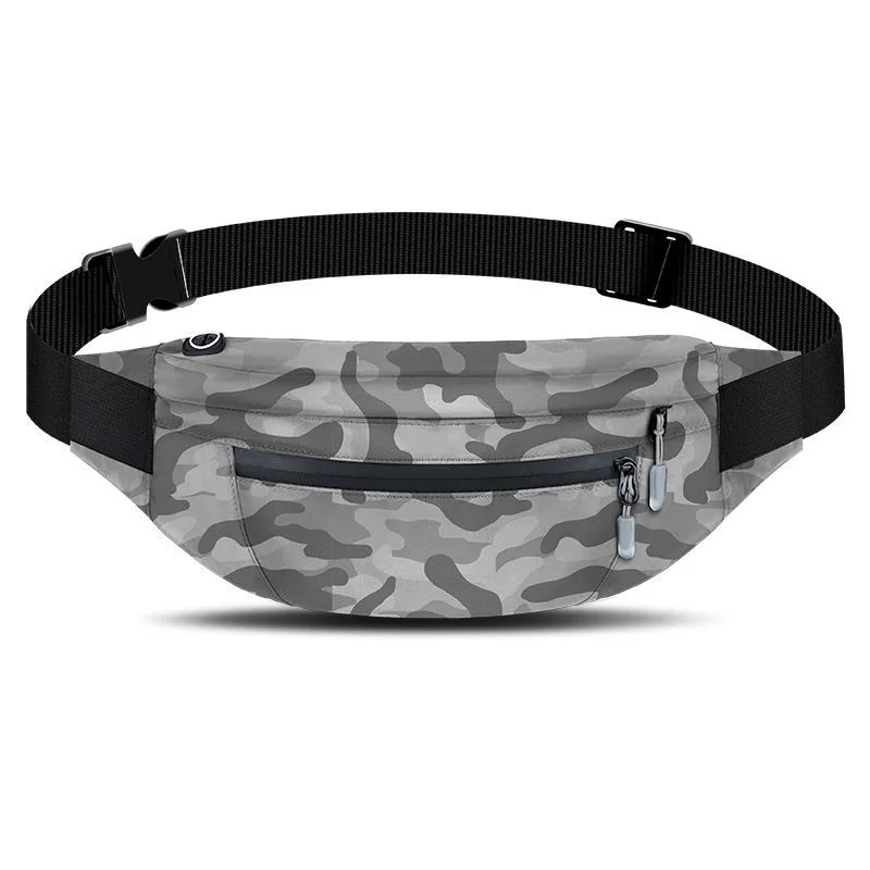 Guangzhou Fuliya Industry Co.,Ltd C-81244 Sporty waterproof waist bag, lightweight crossbody, hidden anti-theft pocket, headphone port, breathable back panel, smooth zipper, and reinforced buckle - for cycling, running, and outdoor.