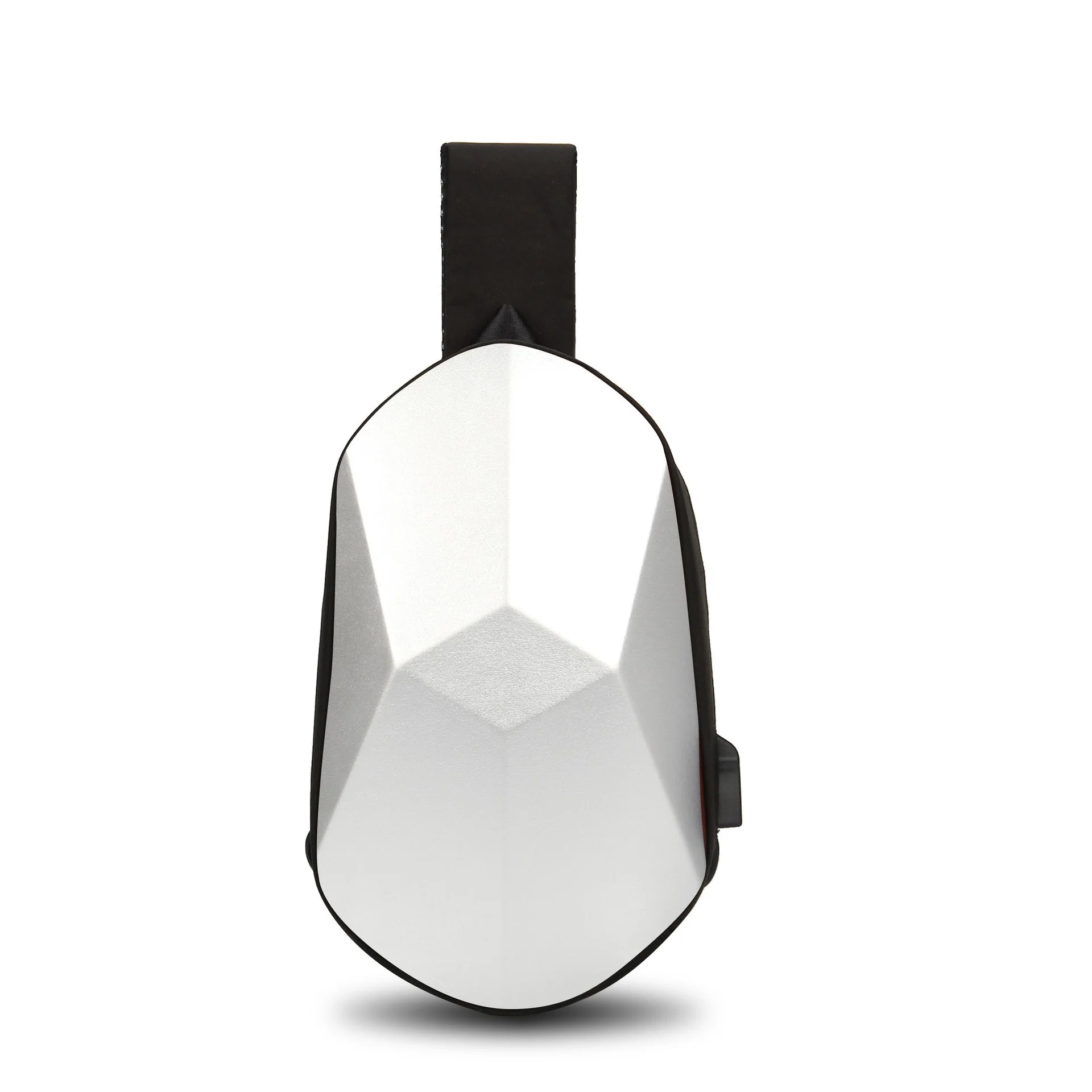 Guangzhou Fuliya Industry Co.,Ltd C-81247 Hard-shell chest bag, water-resistant, large capacity, USB charging port and adjustable strap - for cycling, travel, and daily use.