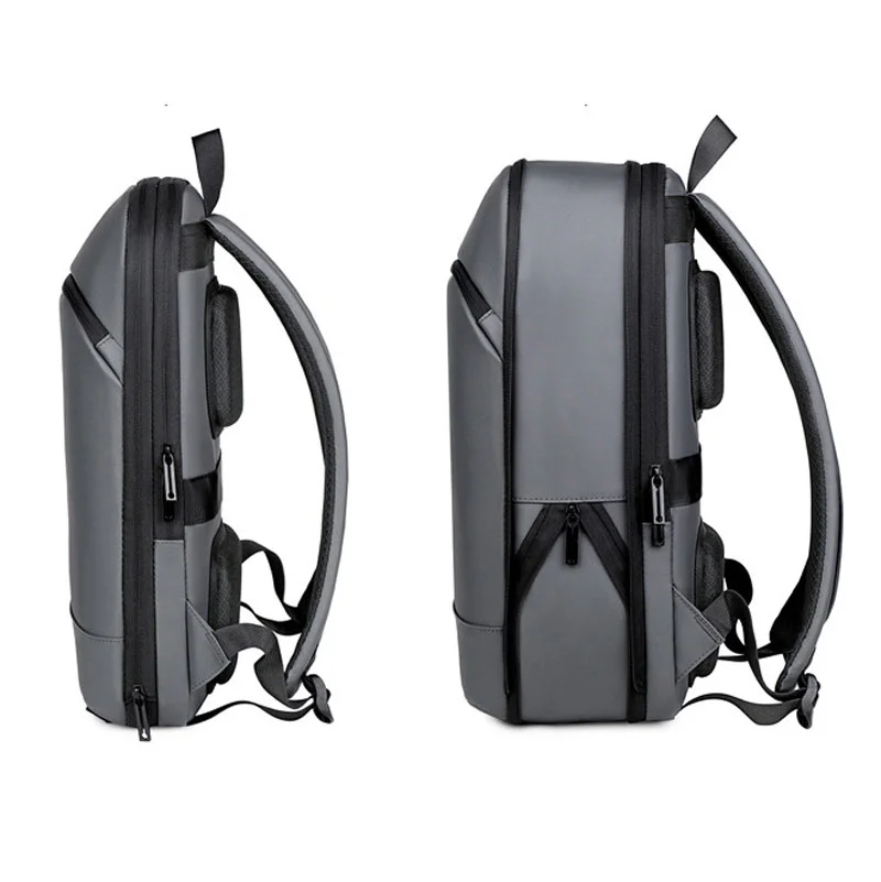 Guangzhou Fuliya Industry Co.,Ltd C-81251 Business commuter backpack, water-resistant and durable, expands 50%, laptop compartment, organizer pocket, breathable back panel, and luggage sleeve - for commuting, business trips, and travel.