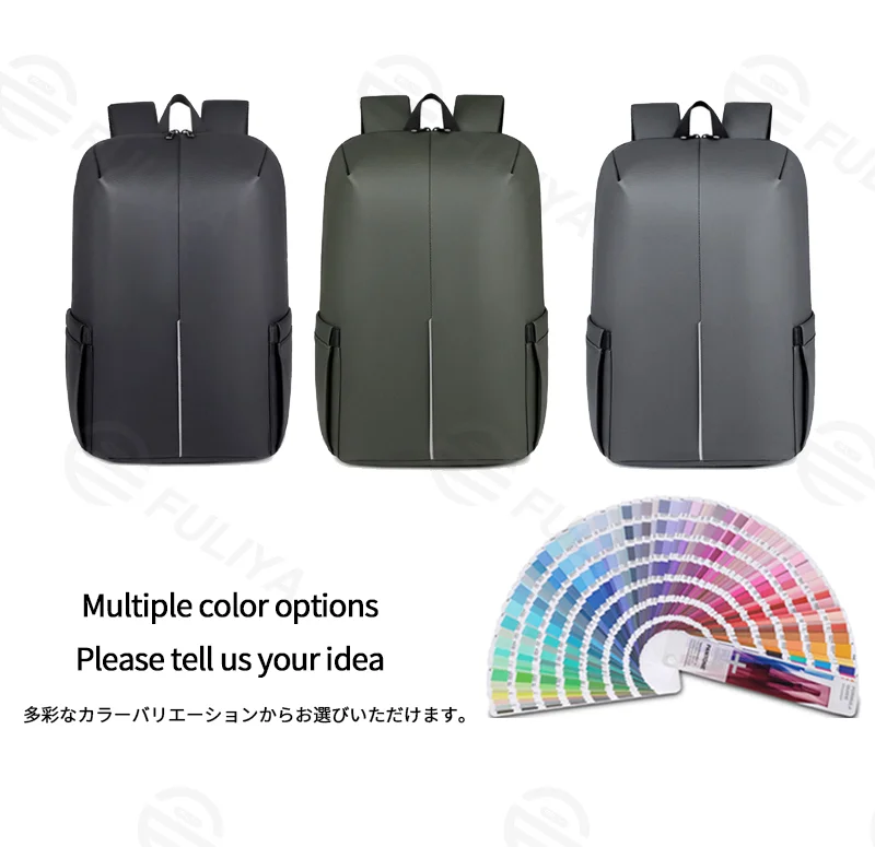 Guangzhou Fuliya Industry Co.,Ltd C-81252 Business large-capacity backpack, water-resistant and durable, laptop compartment, luggage sleeve, reflective strip, and honeycomb breathable back panel - for commuting, business trips, and travel.