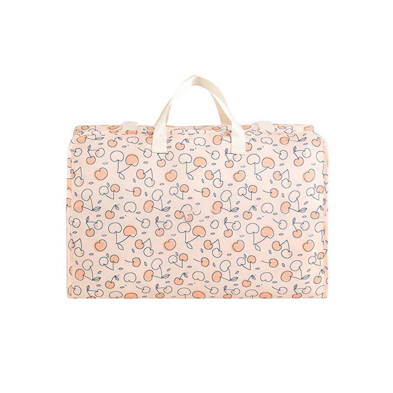 Guangzhou Fuliya Industry Co.,Ltd C-81253 Portable 7-in-1 travel organizer hanging bag, large capacity with multi-compartments, hanging or carrying, see-through mesh pocket, smooth zipper, top handle, washable, quick-fold - for travel and business trips.
