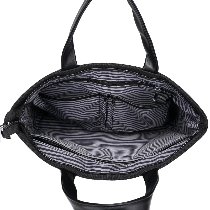 Guangzhou Fuliya Industry Co.,Ltd C-81254 Business laptop handbag, water-resistant and durable, large capacity with compartments, back zipper pocket, reinforced corners, and comfortable handle - for office, business trips, and commuting.