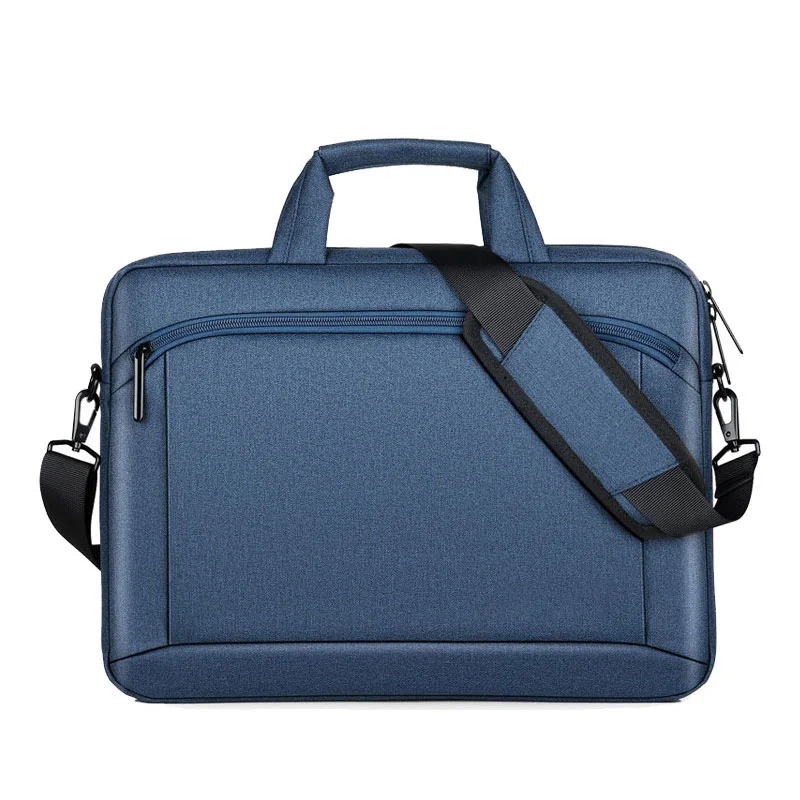 Guangzhou Fuliya Industry Co.,Ltd C-81255 Laptop handbag, water-resistant and scratch-resistant, fleece-lined shock absorption, front/back zipper pockets, trolley sleeve, and detachable shoulder strap - for commuting, business trips, and daily use.