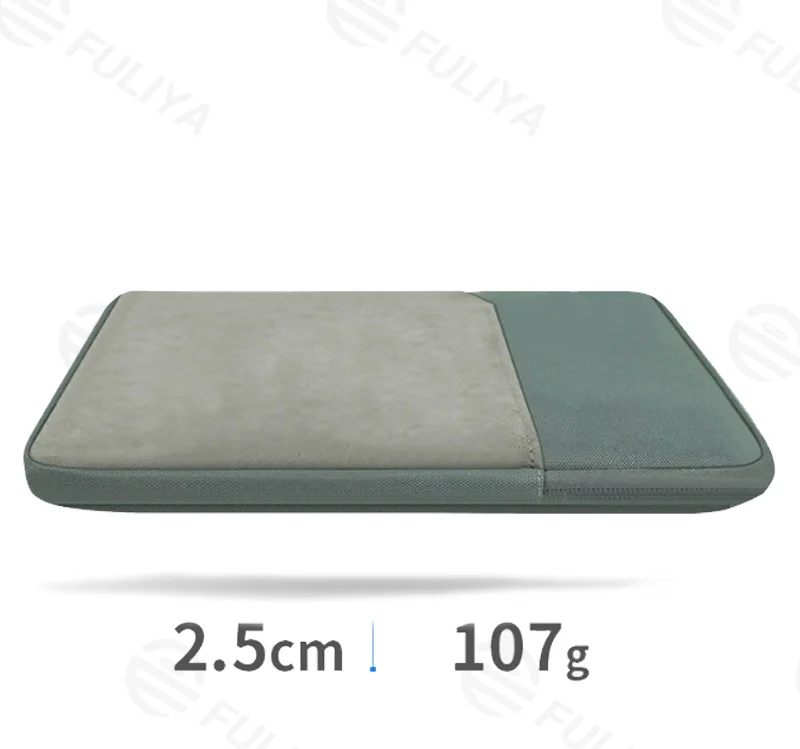 Guangzhou Fuliya Industry Co.,Ltd C-81259 Tablet sleeve, high-density polyester & PU material, water-resistant and scratch-resistant, all-around plush shock-absorbing lining, front pocket, and detachable carry handle - for iPad and daily use.