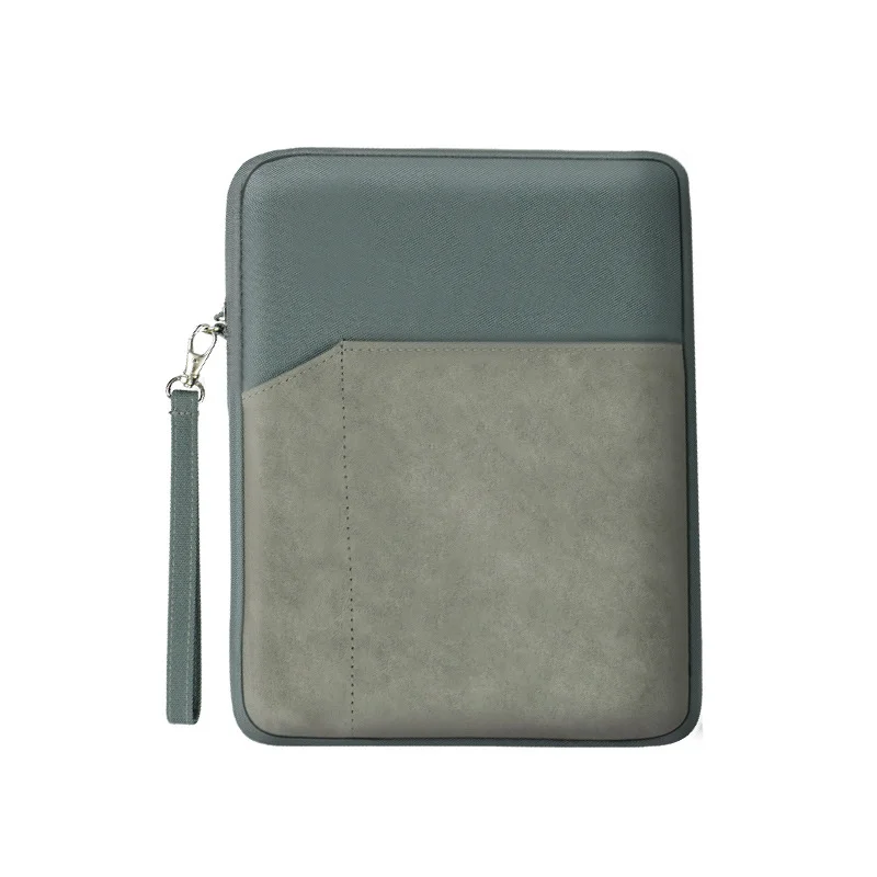 Guangzhou Fuliya Industry Co.,Ltd C-81259 Tablet sleeve, high-density polyester & PU material, water-resistant and scratch-resistant, all-around plush shock-absorbing lining, front pocket, and detachable carry handle - for iPad and daily use.