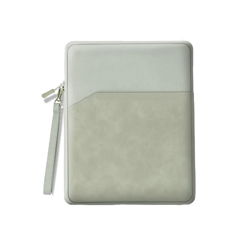 Guangzhou Fuliya Industry Co.,Ltd C-81259 Tablet sleeve, high-density polyester & PU material, water-resistant and scratch-resistant, all-around plush shock-absorbing lining, front pocket, and detachable carry handle - for iPad and daily use.