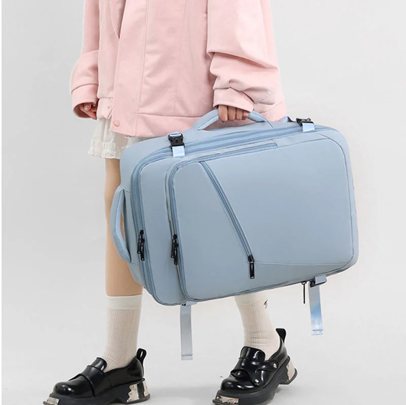 Guangzhou Fuliya Industry Co.,Ltd C-81264 Travel backpack, water-resistant, 180° full-open, expands 4cm, laptop compartment and luggage strap - for business trips, commuting, and weekend travel.