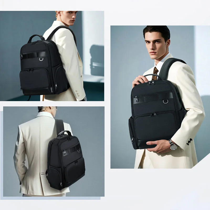 Guangzhou Fuliya Industry Co.,Ltd C-81266 Business commuter backpack, large capacity, laptop compartment, anti-theft back pocket, trolley sleeve, and breathable back panel - for commuting, business trips, and travel.