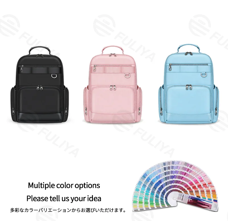 Guangzhou Fuliya Industry Co.,Ltd C-81266 Business commuter backpack, large capacity, laptop compartment, anti-theft back pocket, trolley sleeve, and breathable back panel - for commuting, business trips, and travel.