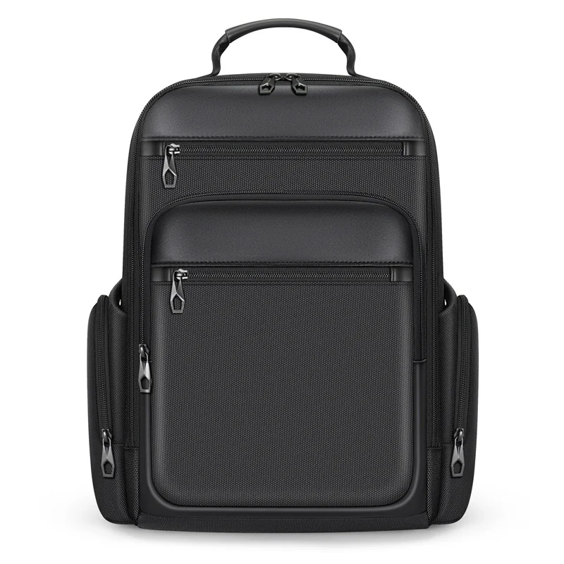 Guangzhou Fuliya Industry Co.,Ltd C-81267 Business commuter backpack, large capacity with compartments, laptop compartment, headphone jack, trolley sleeve, and breathable back panel - for commuting, business trips, and travel.