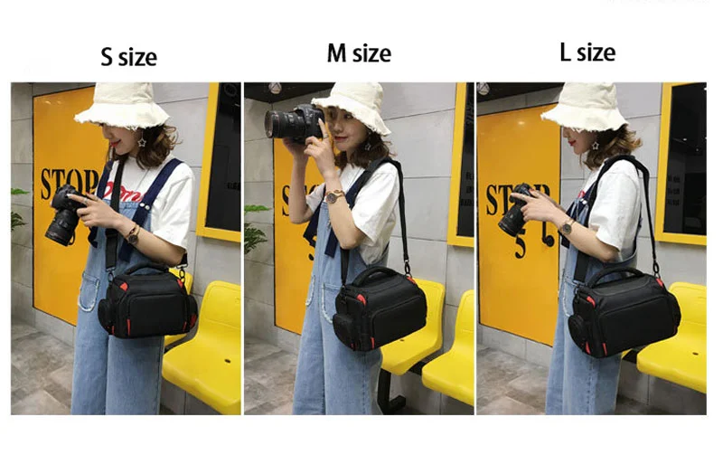 Guangzhou Fuliya Industry Co.,Ltd C-81270 Shoulder camera bag, water-resistant and wear-resistant, large main compartment, detachable shoulder strap, rubberized bottom pad, and front zipper pocket - multiple sizes for DSLR and mirrorless.