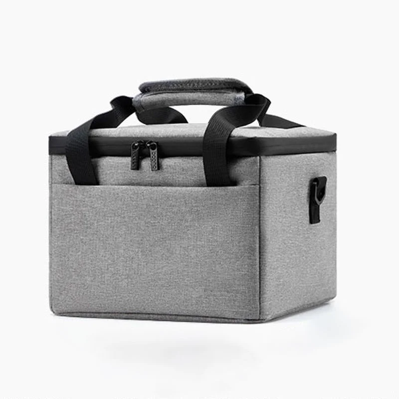 Guangzhou Fuliya Industry Co.,Ltd C-81271 Projector hand-carry storage bag, water-resistant and scratch-resistant, thick foam handle, removable divider, hidden pocket, and mesh pocket, soft lining for dust protection.