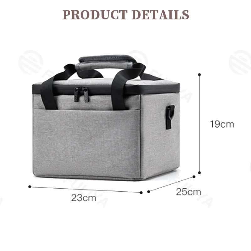 Guangzhou Fuliya Industry Co.,Ltd C-81271 Projector hand-carry storage bag, water-resistant and scratch-resistant, thick foam handle, removable divider, hidden pocket, and mesh pocket, soft lining for dust protection.