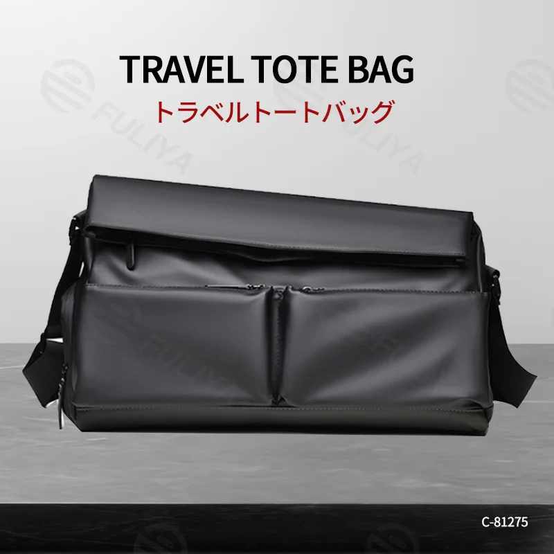 Guangzhou Fuliya Industry Co.,Ltd C-81275 Short-trip gym travel bag, water-resistant and wear-resistant, expands 30L→40L, shoe compartment, wet/dry pocket, multi-compartments, and back luggage pocket - for travel, fitness, and daily use.
