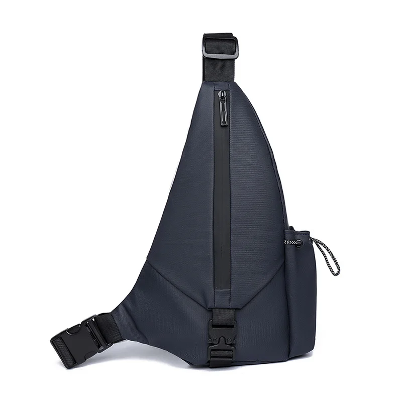 Guangzhou Fuliya Industry Co.,Ltd C-81277 Men's crossbody chest bag, water-repellent coating, multi-compartment, front zipper pocket, side slip pocket, and adjustable strap - shoulder, crossbody, or hand carry for commuting, cycling, and travel.