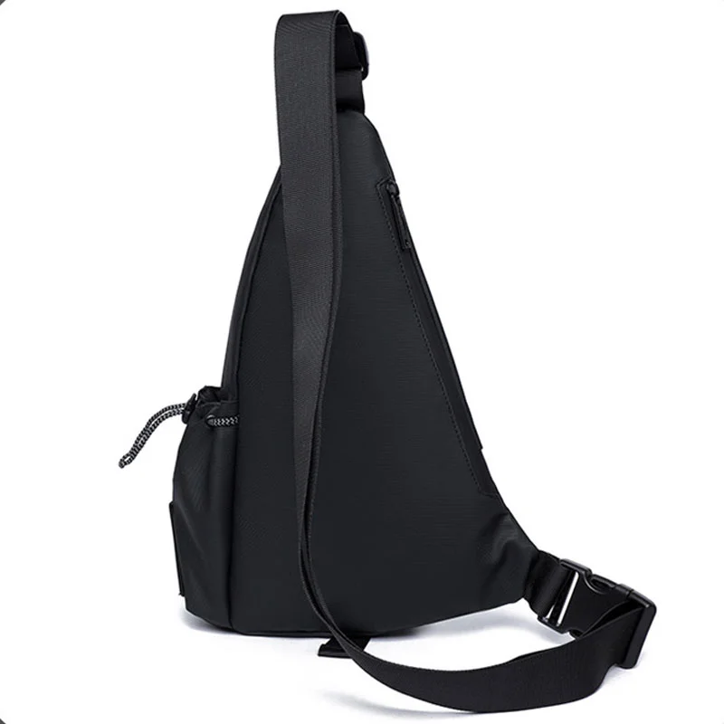 Guangzhou Fuliya Industry Co.,Ltd C-81277 Men's crossbody chest bag, water-repellent coating, multi-compartment, front zipper pocket, side slip pocket, and adjustable strap - shoulder, crossbody, or hand carry for commuting, cycling, and travel.
