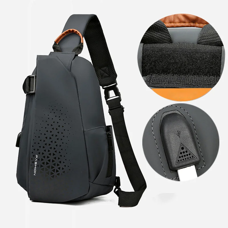 Guangzhou Fuliya Industry Co.,Ltd C-81278 Utility crossbody bag, large capacity, comfortable handle, breathable strap, front zipper and side slip pockets - shoulder, crossbody, or hand carry for motorcycling, cycling, and daily use.
