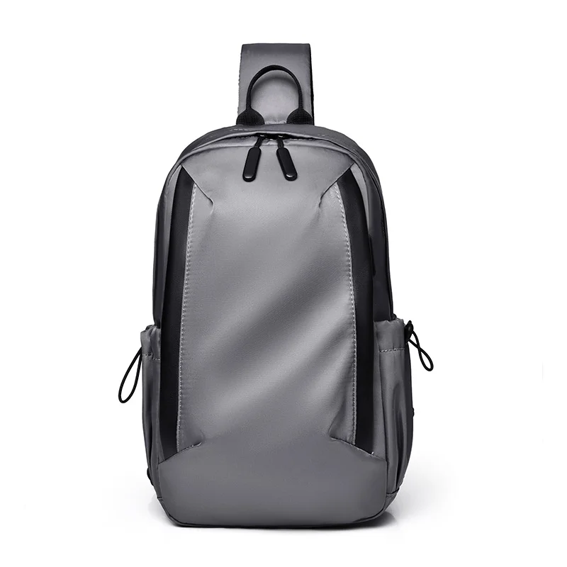 Guangzhou Fuliya Industry Co.,Ltd C-81279 Lightweight chest bag, adjustable swivel-hook strap, detachable hook, breathable strap, front pocket, side pocket, and back anti-theft zipper pocket, smooth zipper - for sports, commuting, and daily use.