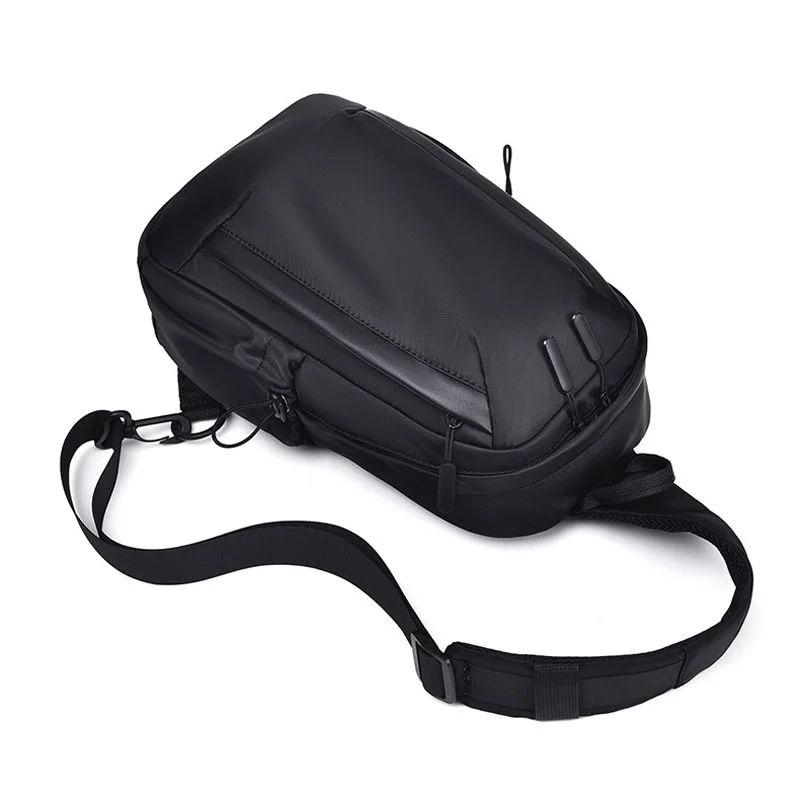 Guangzhou Fuliya Industry Co.,Ltd C-81279 Lightweight chest bag, adjustable swivel-hook strap, detachable hook, breathable strap, front pocket, side pocket, and back anti-theft zipper pocket, smooth zipper - for sports, commuting, and daily use.