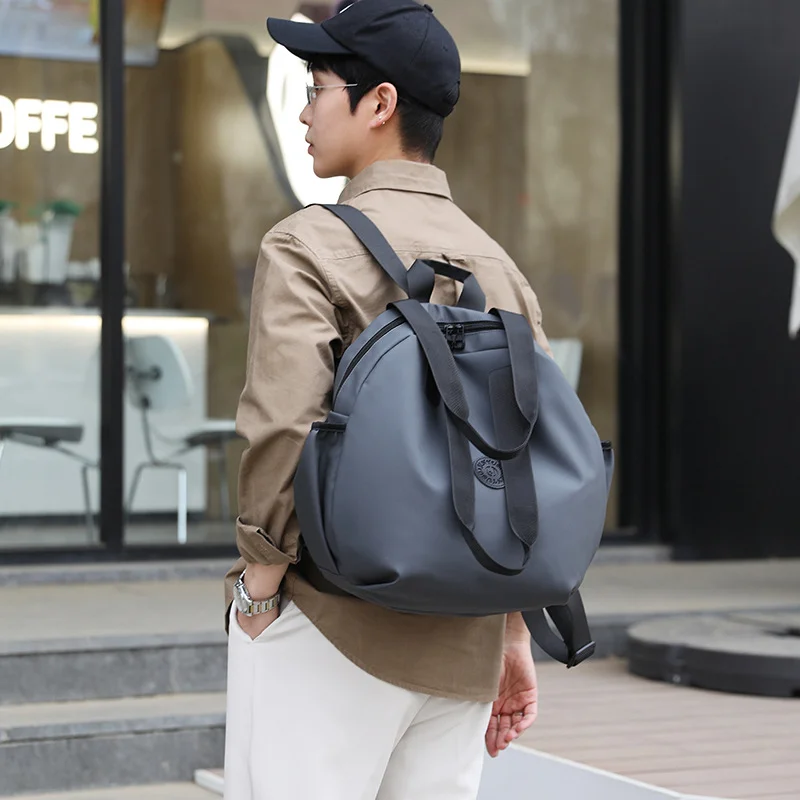 Guangzhou Fuliya Industry Co.,Ltd C-81280 Casual 2-way backpack, water-resistant PU, large main compartment with side pockets - hand, shoulder, or backpack carry for daily use and travel.
