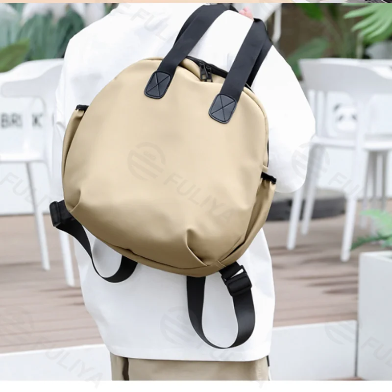 Guangzhou Fuliya Industry Co.,Ltd C-81280 Casual 2-way backpack, water-resistant PU, large main compartment with side pockets - hand, shoulder, or backpack carry for daily use and travel.