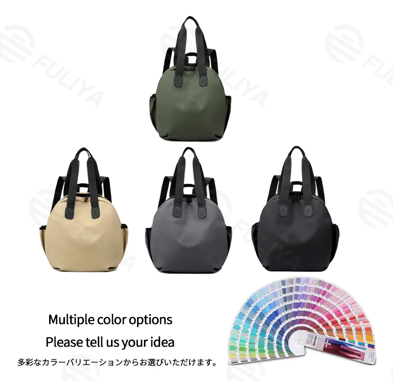 Guangzhou Fuliya Industry Co.,Ltd C-81280 Casual 2-way backpack, water-resistant PU, large main compartment with side pockets - hand, shoulder, or backpack carry for daily use and travel.