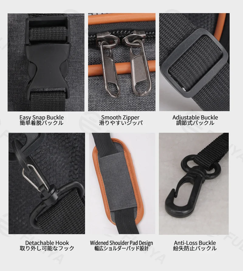 Guangzhou Fuliya Industry Co.,Ltd C-81287 Portable pet carrier, fits airline under-seat, breathable mesh, easy snap buckle, smooth zipper, widened shoulder pad, and reflective strip - for cats, small dogs, and travel.