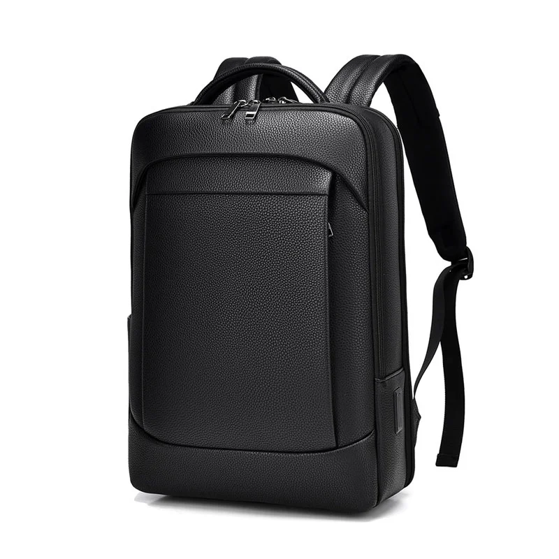 Guangzhou Fuliya Industry Co.,Ltd C-81290 Men's business backpack, water-resistant and durable, large capacity with compartments, laptop compartment, USB charging cable, breathable back panel, and luggage strap - for business commuting and travel.