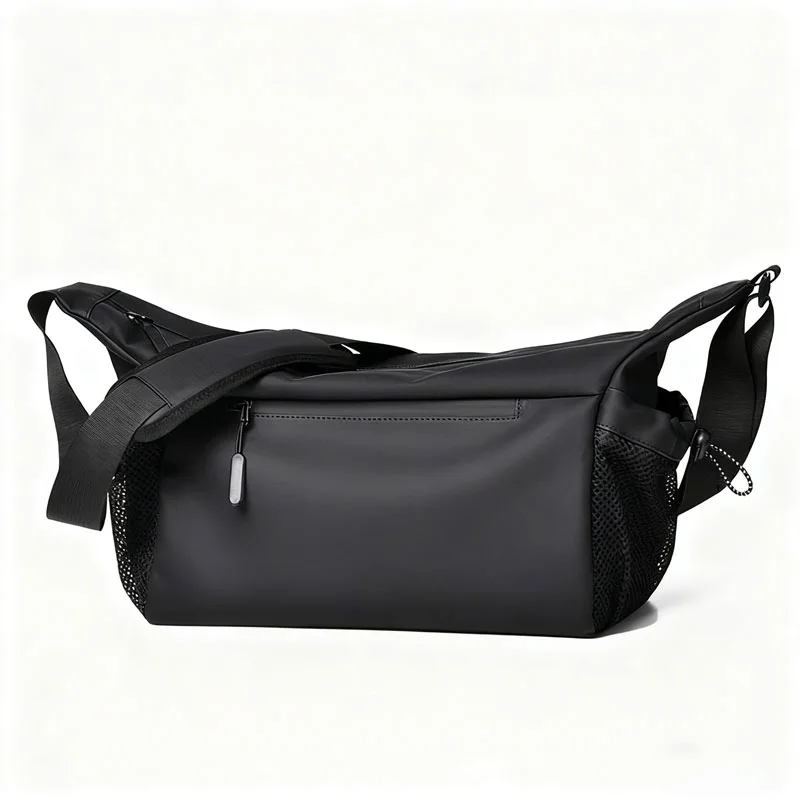 Guangzhou Fuliya Industry Co.,Ltd C-81292 Waterproof crossbody bag, large capacity with compartments, main pocket, zipper pocket, document pocket, and elastic side pocket, adjustable buckle - for commuting, business, and daily use.