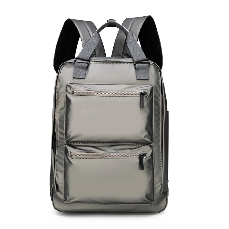 Guangzhou Fuliya Industry Co.,Ltd C-81294 PU waterproof backpack, large capacity, front zipper pocket, side pocket, adjustable strap, and pressure-relieving back padding - for commuting, sports, and travel.