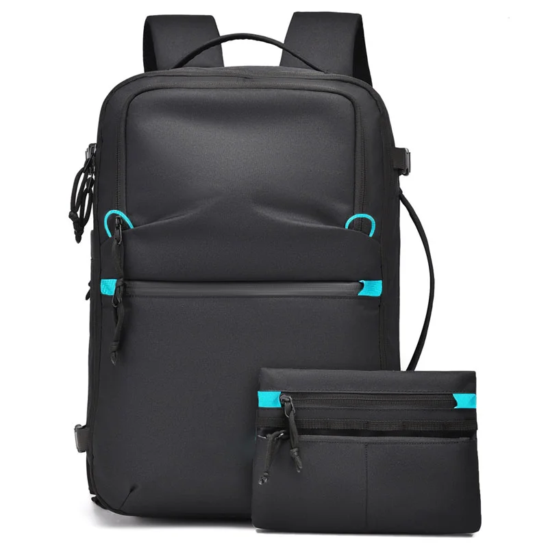 Guangzhou Fuliya Industry Co.,Ltd C-81297 Sports travel backpack, 180° full-open, large capacity, shoe compartment, laptop compartment, luggage strap, and breathable back panel - for commuting, business trips, and short travel.