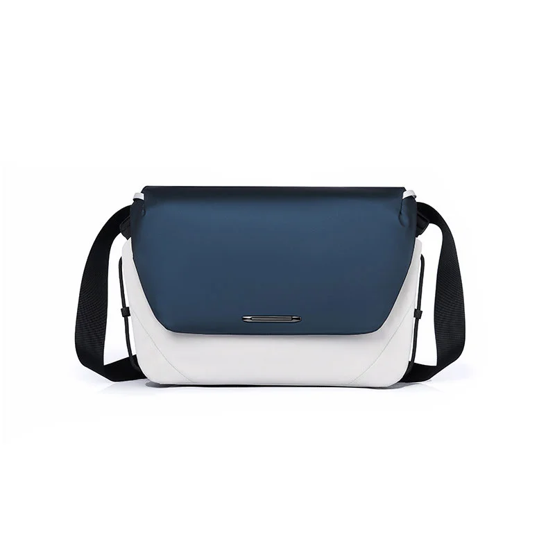 Guangzhou Fuliya Industry Co.,Ltd C-81302 Waterproof durable crossbody bag, magnetic quick-release buckle, front zipper pocket, semi-open compartment, multi-compartment main pocket - for commuting, outdoor, and cycling.