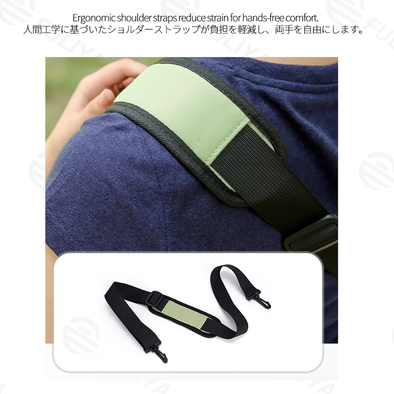 Guangzhou Fuliya Industry Co.,Ltd C-81303 Shoulder/crossbody camera bag, ergonomic shoulder strap, removable thickened dividers, multiple pockets, S/M/L sizes - for DSLR, mirrorless, and instant cameras.