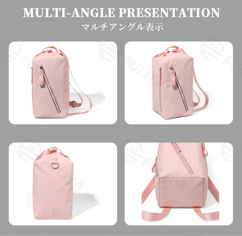 Guangzhou Fuliya Industry Co.,Ltd C-81314 Multi-functional sports bag with multiple carrying modes (shoulder, crossbody, chest, backpack, hand), extended design, water-repellent fabric, reflective strips - for cycling, fitness, and daily.