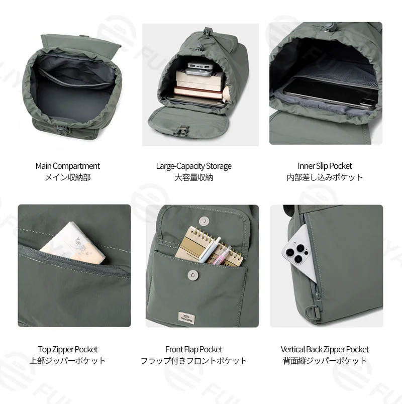 Guangzhou Fuliya Industry Co.,Ltd C-81319 Ultra-light outdoor mini backpack, convertible crossbody/backpack, drawstring closure, water-repellent and scratch-resistant, large capacity with multiple pockets - for outdoor and daily.