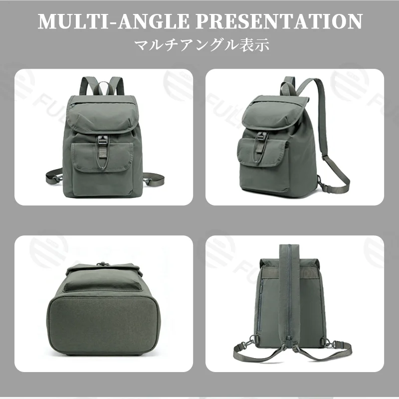 Guangzhou Fuliya Industry Co.,Ltd C-81319 Ultra-light outdoor mini backpack, convertible crossbody/backpack, drawstring closure, water-repellent and scratch-resistant, large capacity with multiple pockets - for outdoor and daily.