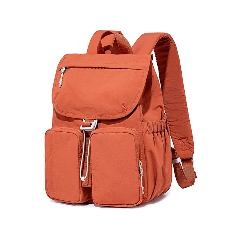 Guangzhou Fuliya Industry Co.,Ltd C-81320 Lightweight multi-pocket backpack, water-repellent fabric, wide-opening main compartment, top zipper pocket, non-slip chest buckle, available in S/L sizes - suitable for commuting, travel, and daily use.