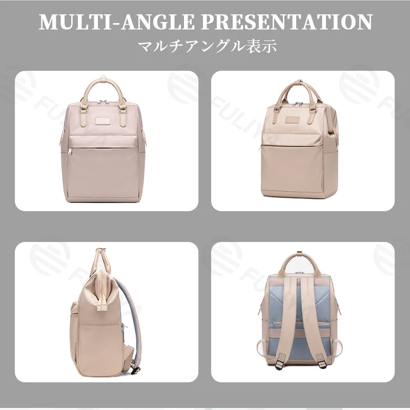 Guangzhou Fuliya Industry Co.,Ltd C-81321 Large-capacity backpack, multi-layer storage, built-in laptop compartment, luggage pass-through sleeve, wide shoulder straps and comfortable handle - suitable for commuting, travel, and daily use.